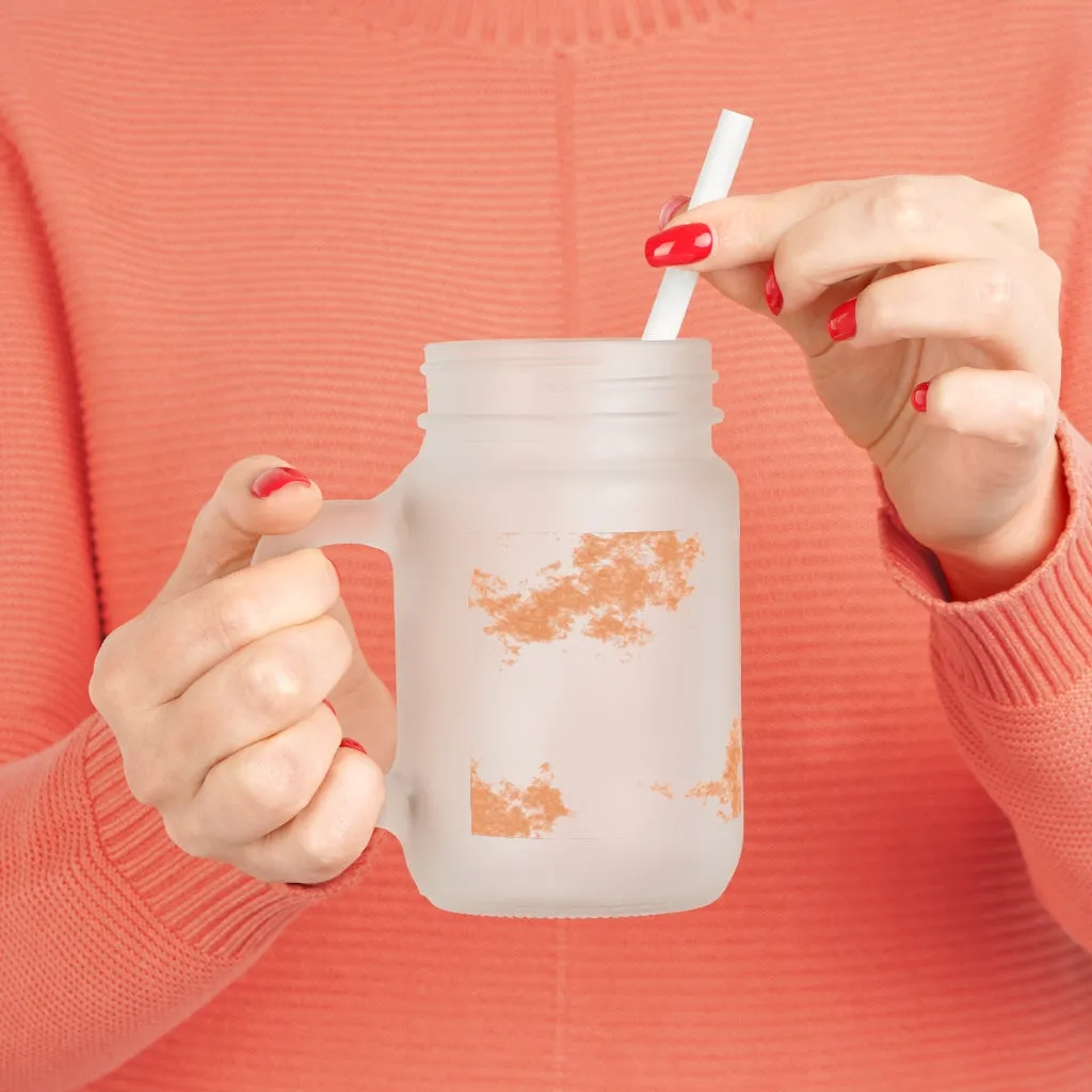 Orange Cloud Mason Jar