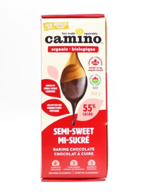 Organic Semi Sweet Baking Chocolate by Camino, 200g