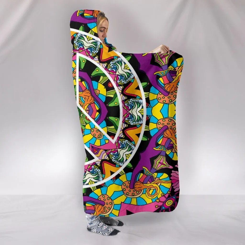 Peace Hooded Blanket