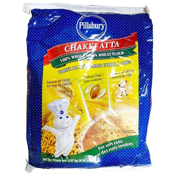 Pillsbury Chakki Fresh Atta - Premium Whole Wheat Flour, 20lb Pack