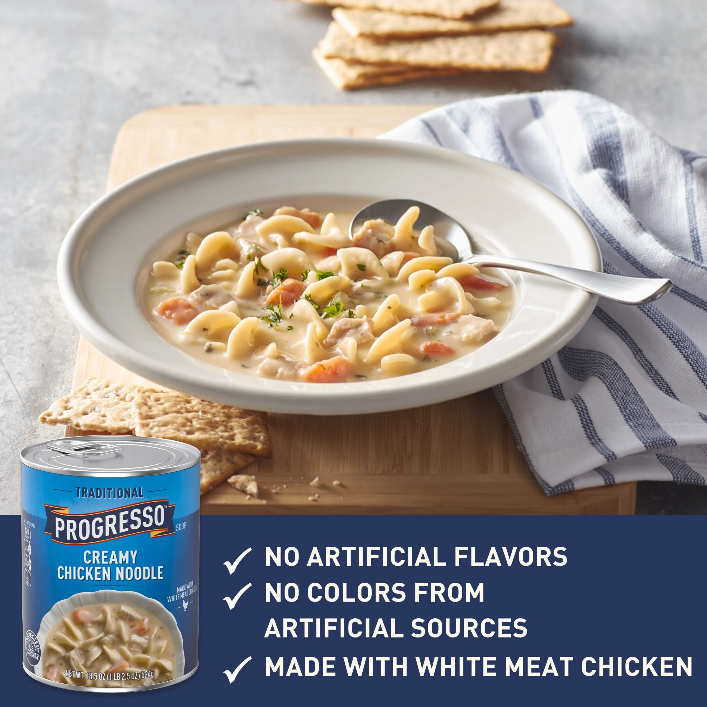 Progresso Traditional, Creamy Chicken Noodle Canned Soup, 18.5 oz.