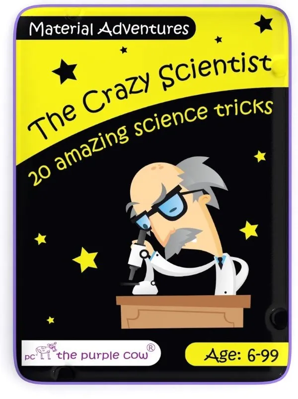 Purple Cow Crazy Scientist Material Adventure Activity Cards 20 Experiments