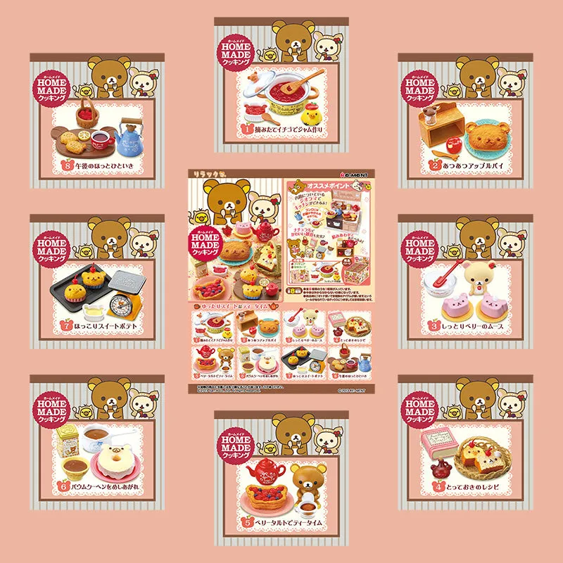 Rare 2013 Re-Ment Rilakkuma Homemade Cooking Full Set of 8 pcs <Free Shipping>