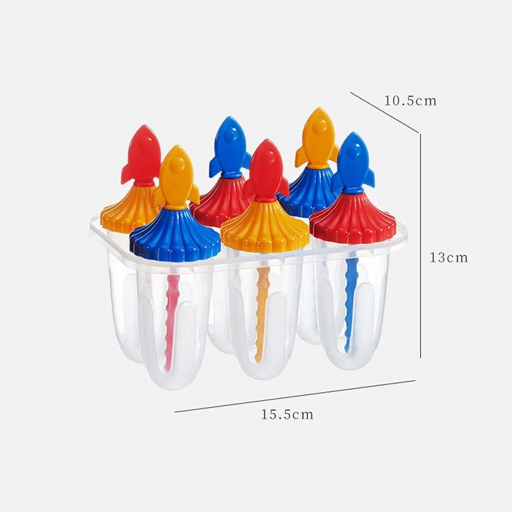 Ultimate Rocket Ice Candy Mold/Popsicle Maker - 6 Piece Set