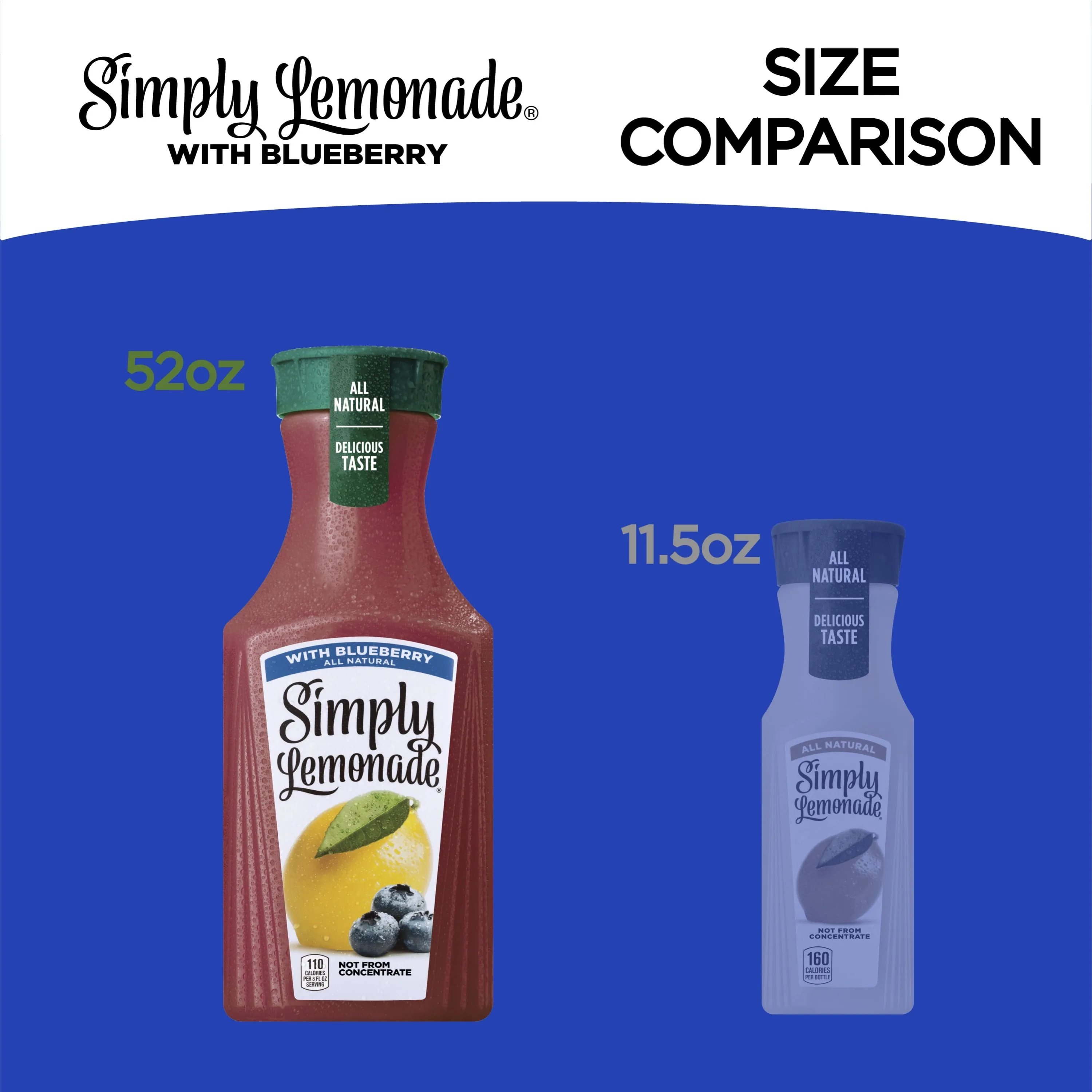 Simply Non GMO All Natural Lemonade with Blueberry Juice, 52 fl oz