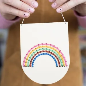 Small Rainbow Banner Embroidery Board Kit