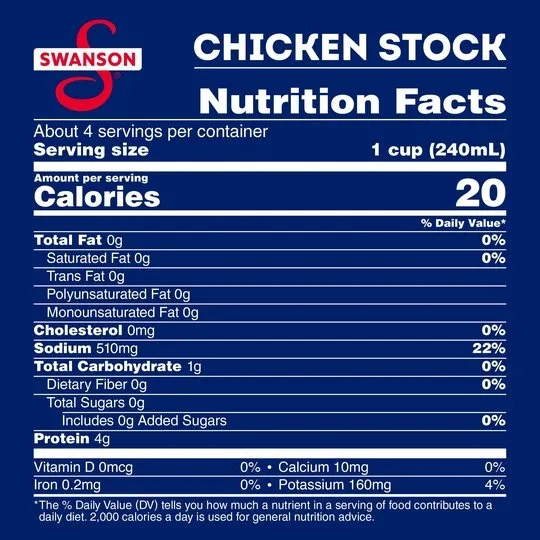 Swanson 100% Natural, Gluten-Free Chicken Stock, 32 oz Carton