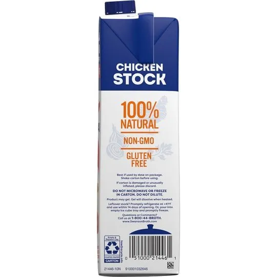 Swanson 100% Natural, Gluten-Free Chicken Stock, 32 oz Carton