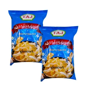 Taj Cassava Chips Lightly Salted (Pack of 2) 200g