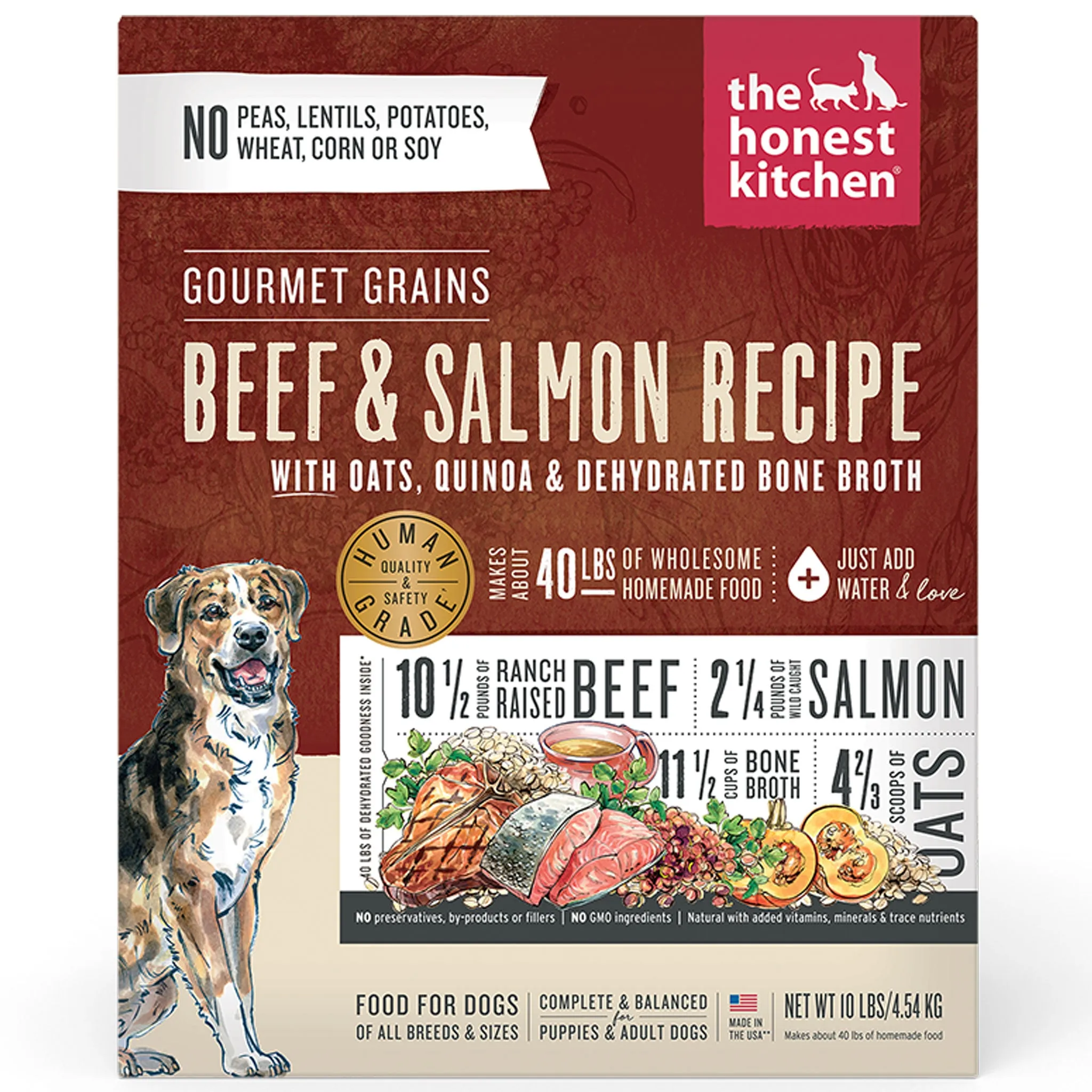 The Honest Kitchen Gourmet Grains Beef & Salmon Dog Food