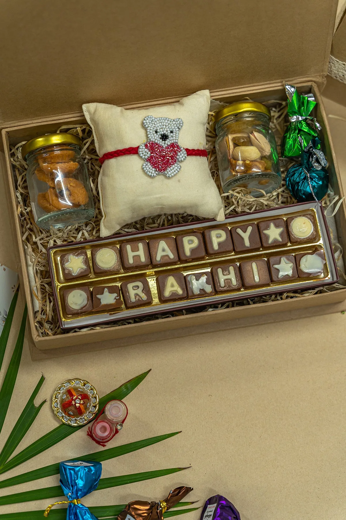 The Rakhi Hamper- One Embroidered Rakhi