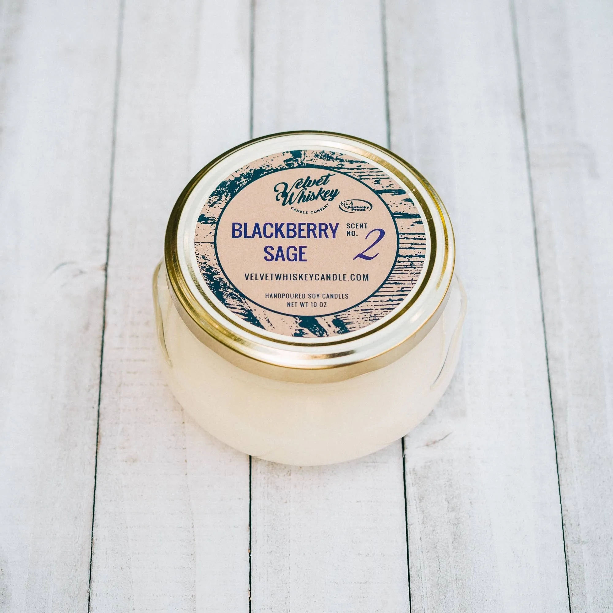 Velvet Whiskey Candle Company BlackBerry Sage 10oz Handpoured Soy Candle