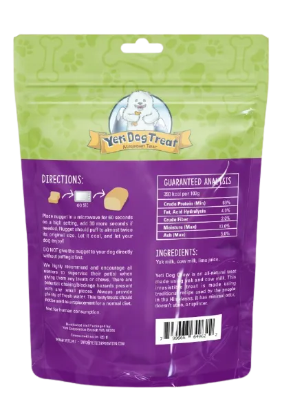 Yeti Refill Nuggets for Puff and Play Dog Toys Natural Yak Cheese Treats